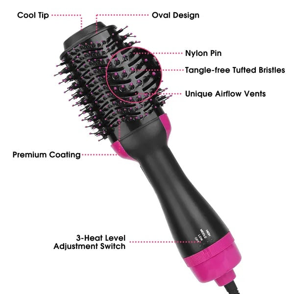 Spazzola Elettrica 4 in 1: Asciugacapelli, Volumizzante e Styler
