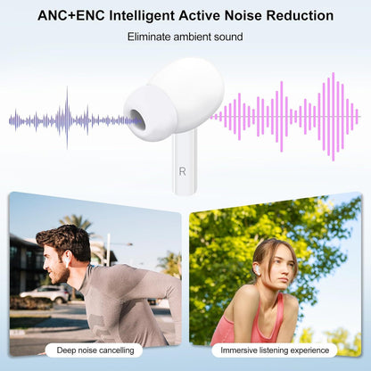 Auricolari Wireless Bluetooth 5.4 con Touch e Cancellazione Rumore