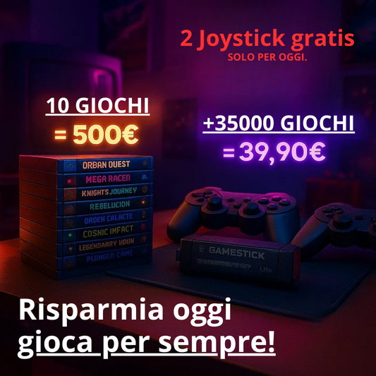 GameStick – Rivivi i Classici del Gaming + 2 Joystick GRATIS