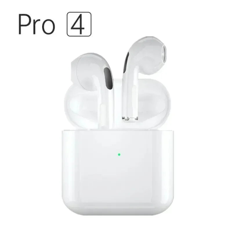 Auricolari Bluetooth Pro4 – Cuffie Wireless Mini Sportive con Microfono, Ideali per Musica, Compatibili con iPhone, Xiaomi, Huawei, Redmi