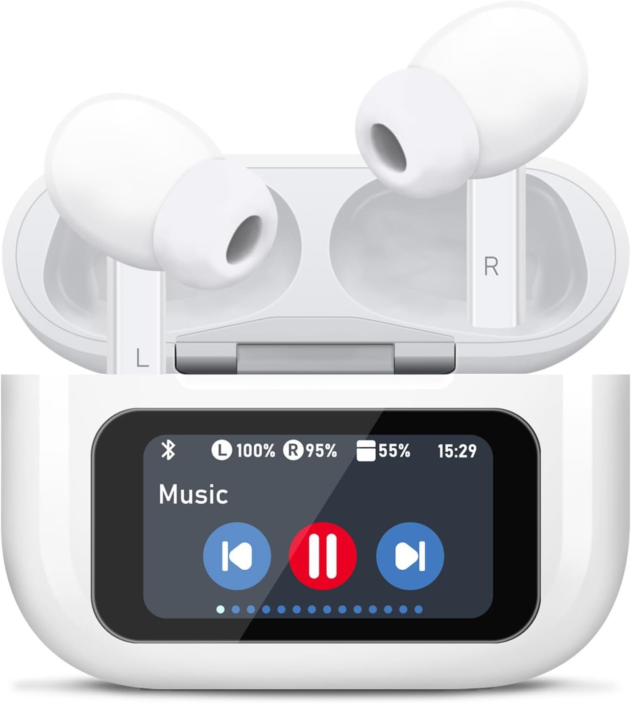 Auricolari Wireless Bluetooth 5.4 con Touch e Cancellazione Rumore
